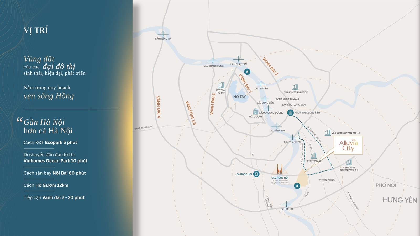 Vị trí Alluvia City - Dự án chủ đầu tư Xuân Cầu Holding tại Văn Giang, Hưng Yên Vị trí Alluvia City